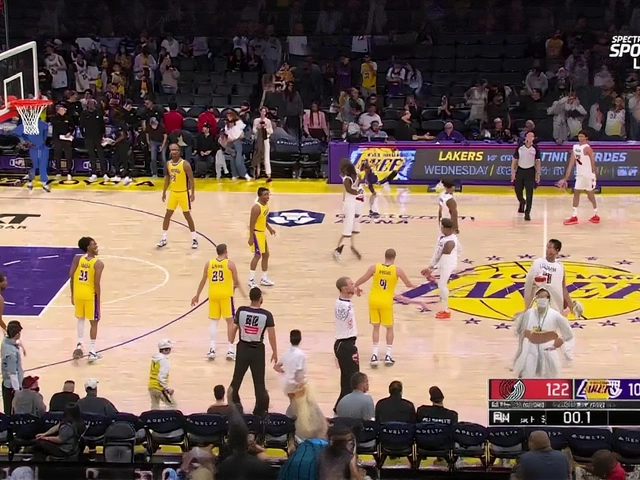 Trail Blazers stun Lakers 122-108 as Reaves shines but James and Davis miss action